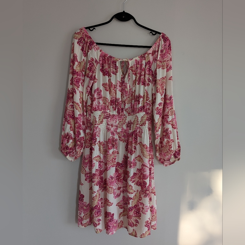 NWT Old Navy Smocked Waist Floral mini dress Size Medium Tall